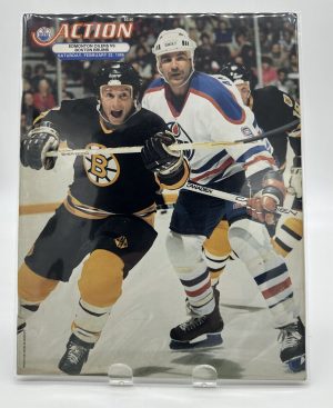 Action Edmonton Oilers Official Program February 22 1986 VS. Bruins